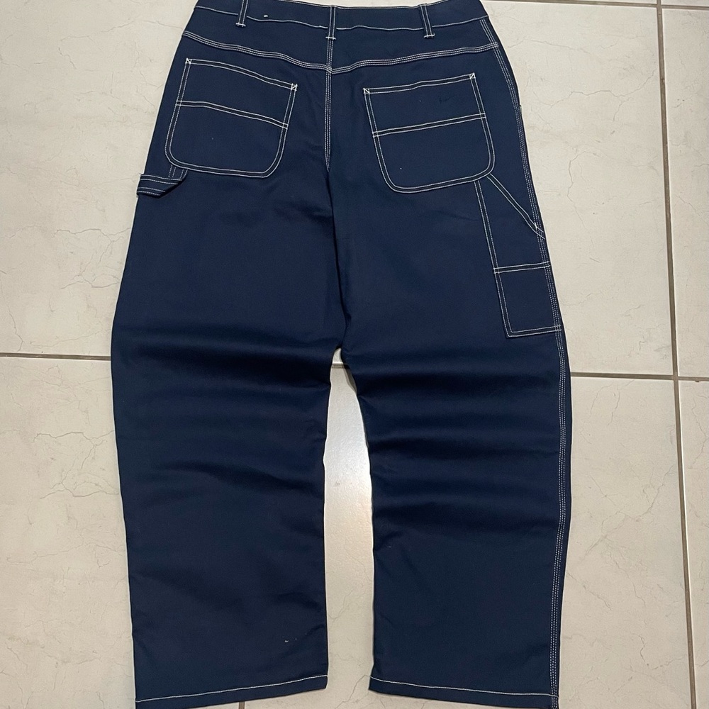Nike Life Carpenter Baggy Pants Jeans FB7198-451 Dark Blue Woven Men's 34